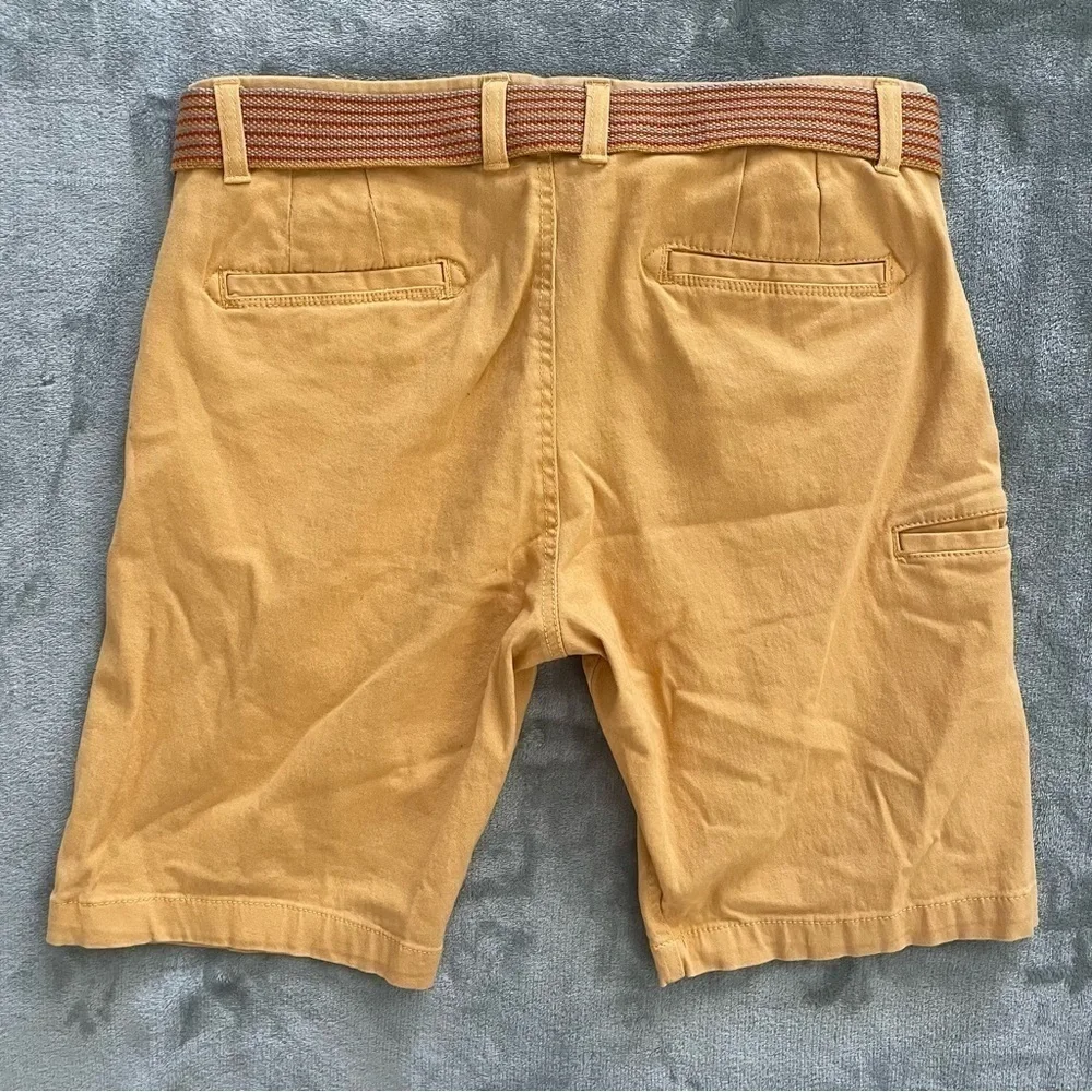 Refinery Republic Men's Belted Chino Shorts Set of 2 Yellow Navy Size 32